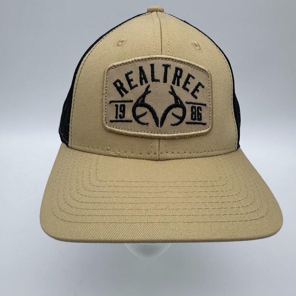 Outdoor Cap Realtree Antlers 1986 Patch Meshback Snapback Cap, OSFM, Khaki/Black